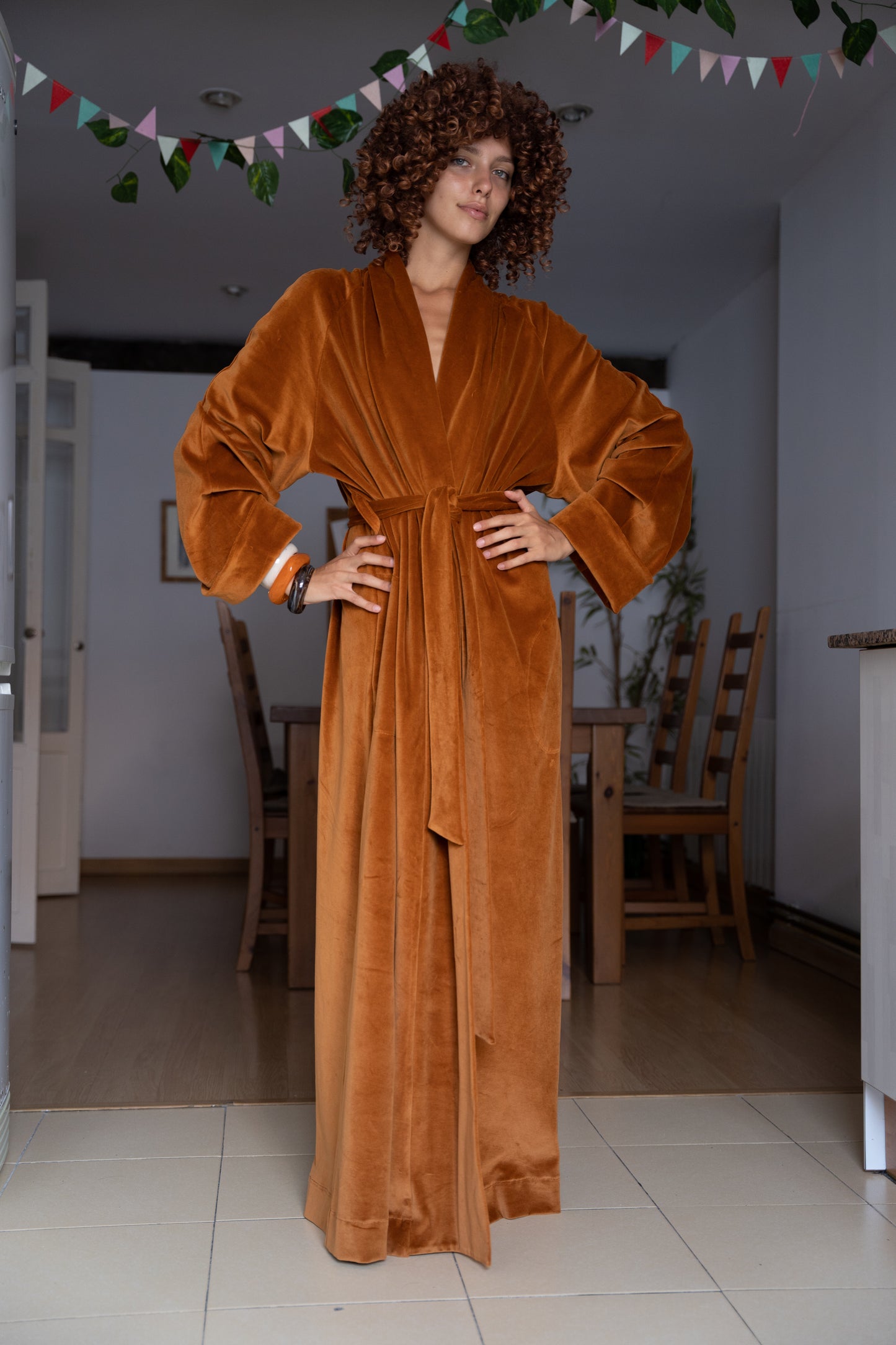 «CARAMELO» LONG ROBE bohemian style