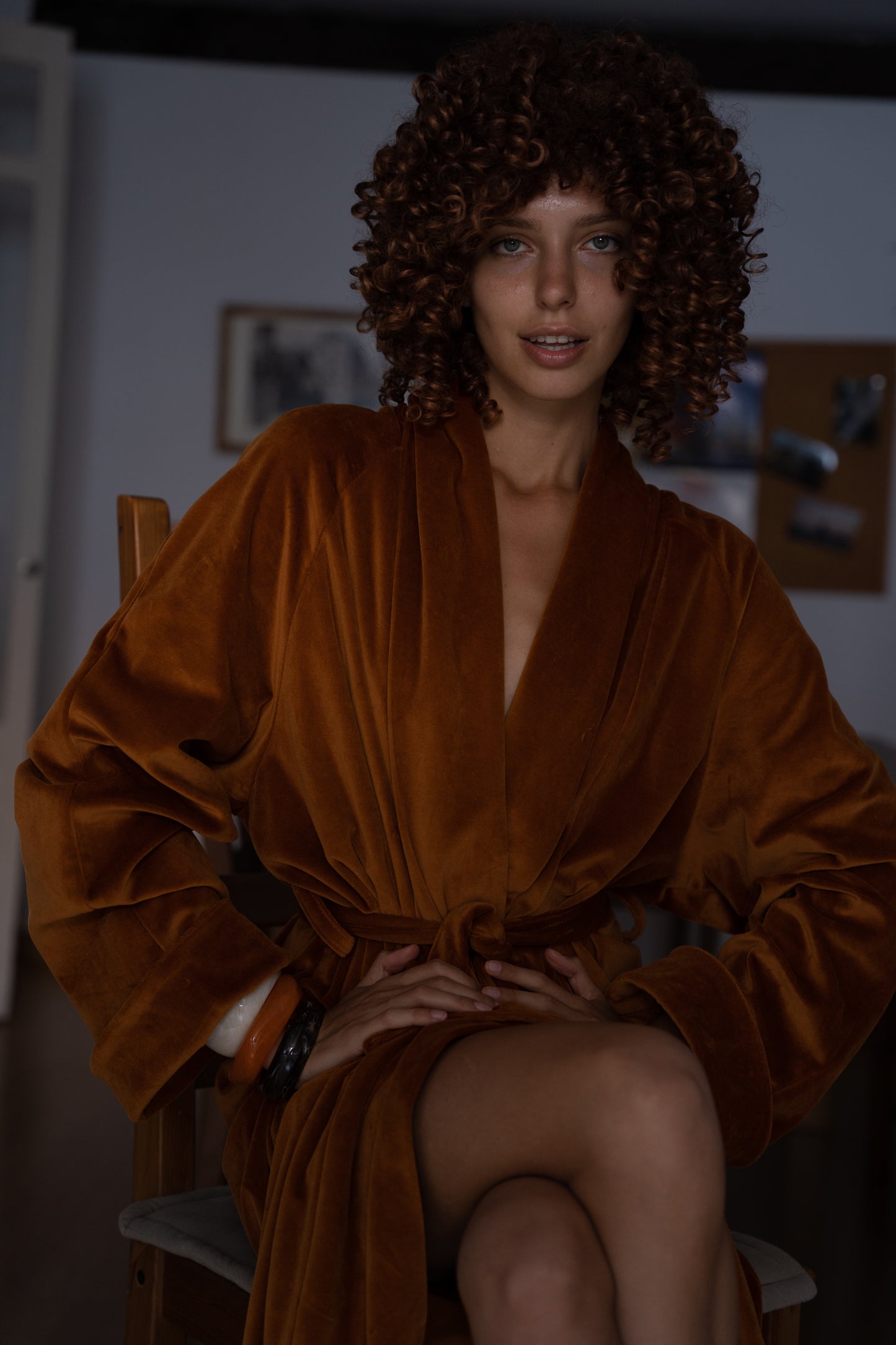 «CARAMELO» LONG ROBE bohemian style