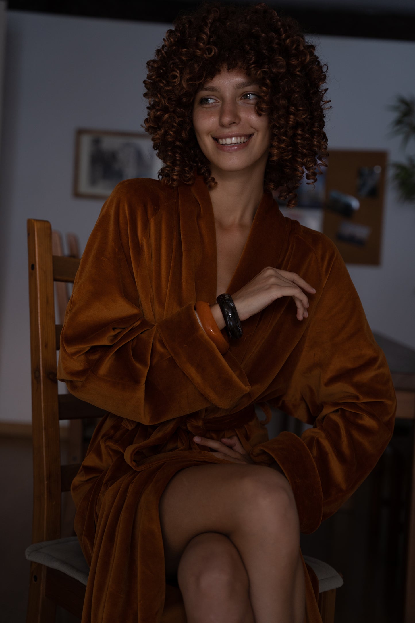 «CARAMELO» LONG ROBE bohemian style