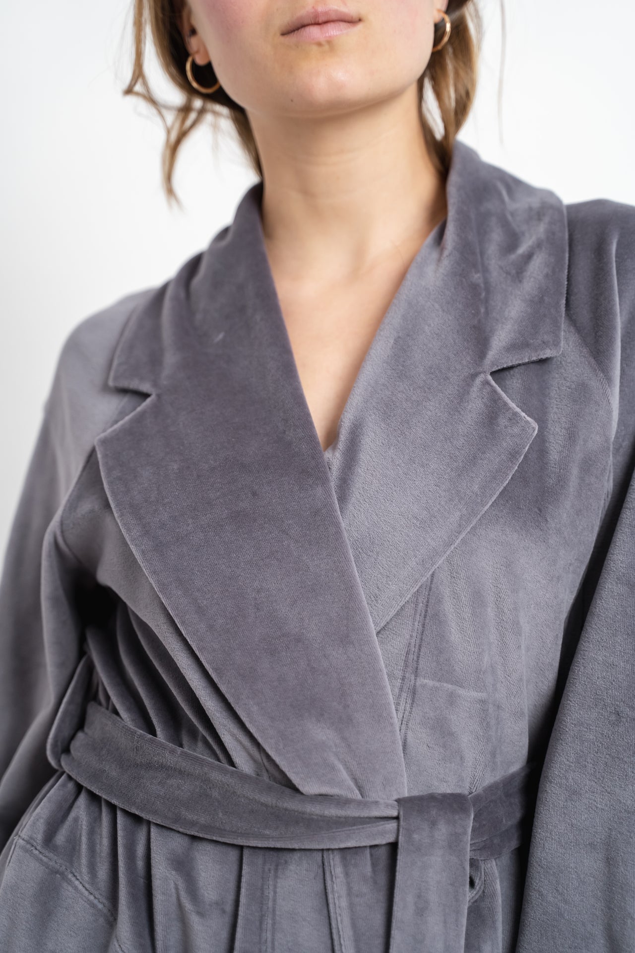 «LAVENDER-GRAY» ROBE - Helena Muza