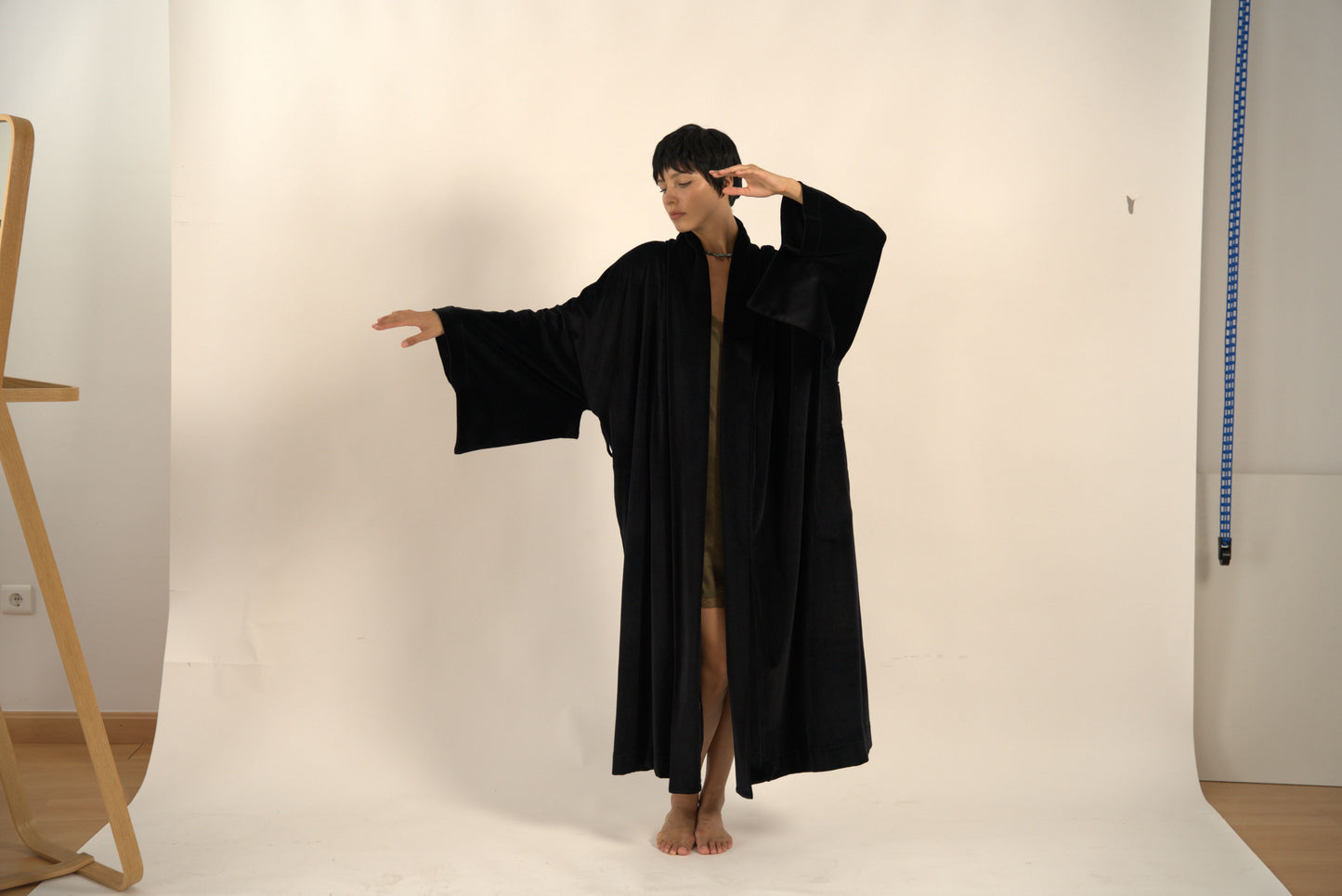 «BLACK» KIMONO LONGE ROBE