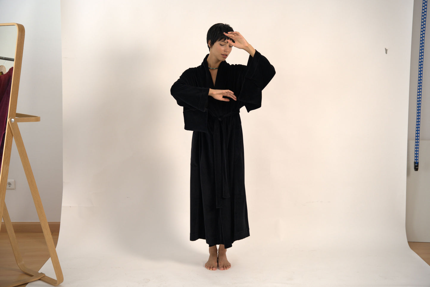 «BLACK» KIMONO LONGE ROBE