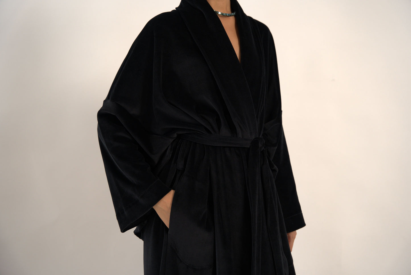 «BLACK» KIMONO LONGE ROBE