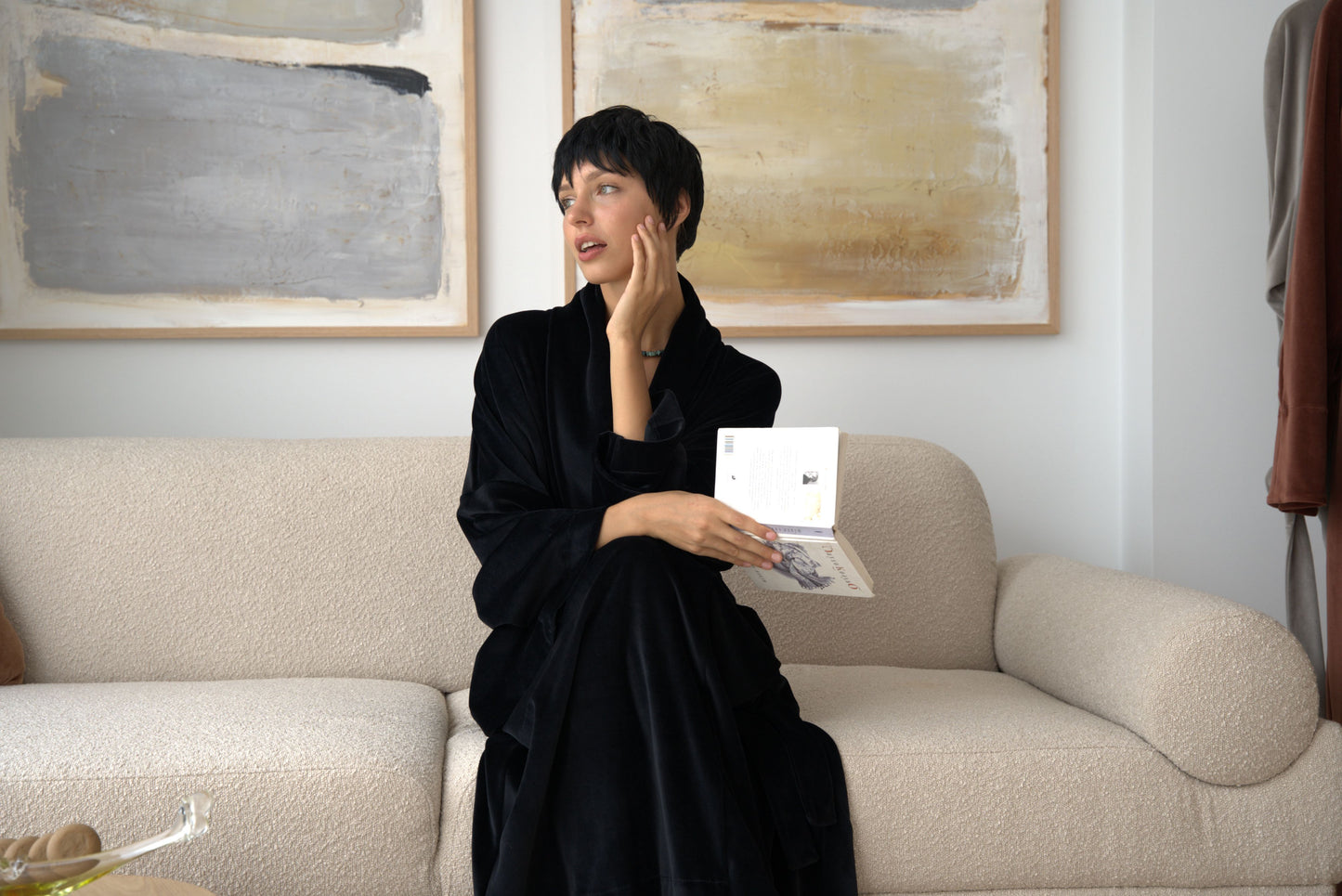 «BLACK» KIMONO LONGE ROBE