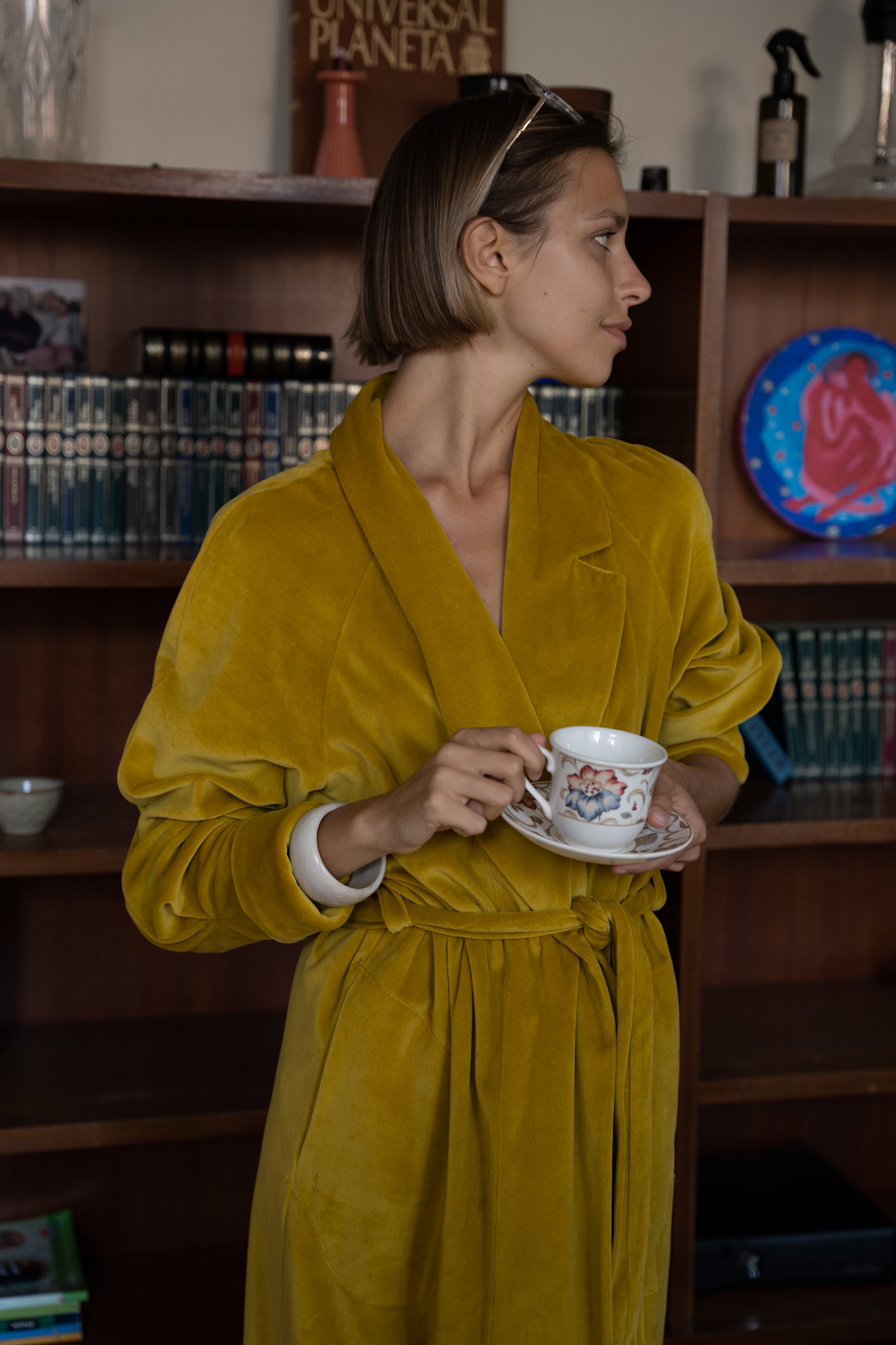 «MUSTARD» ROBE - Helena Muza