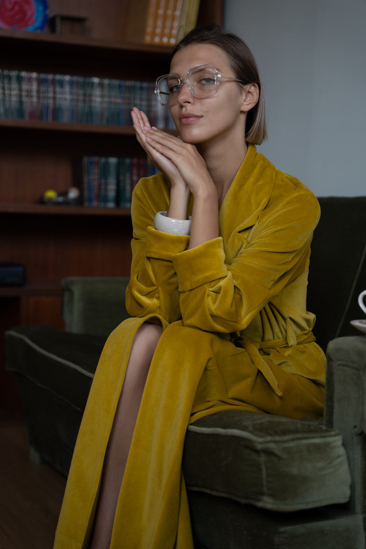 «MUSTARD» ROBE - Helena Muza
