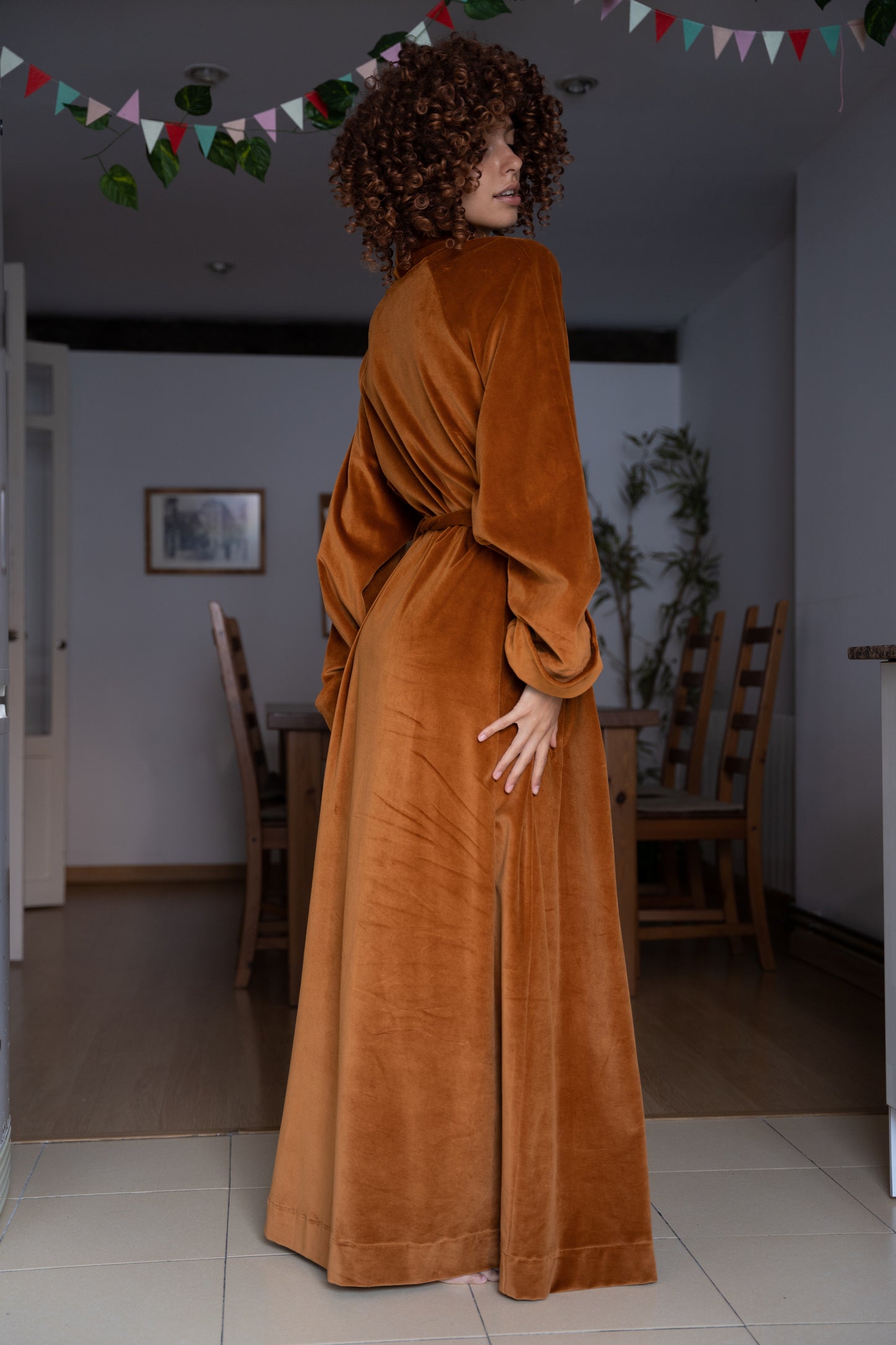 «CARAMELO» LONG ROBE bohemian style