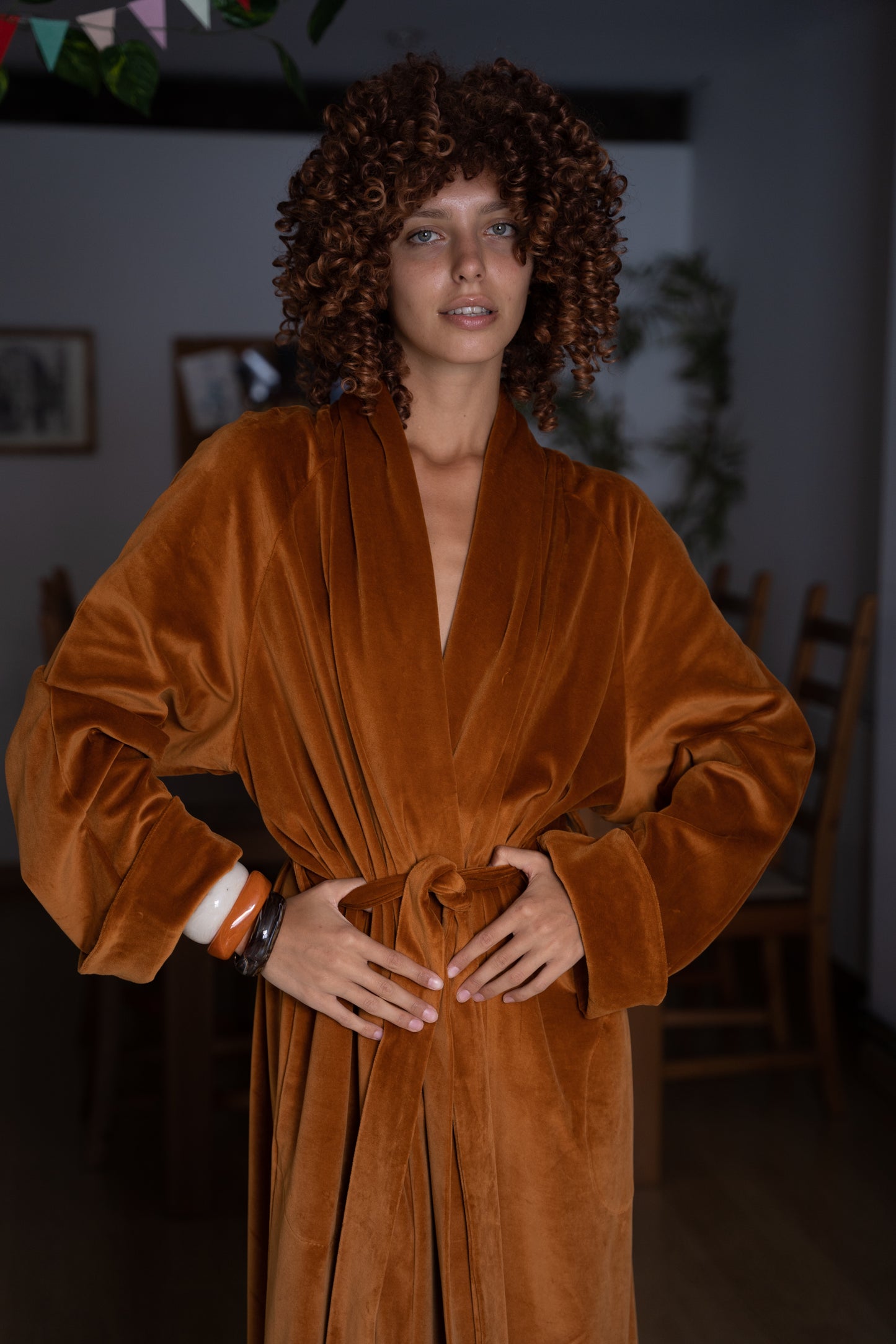 «CARAMELO» LONG ROBE bohemian style