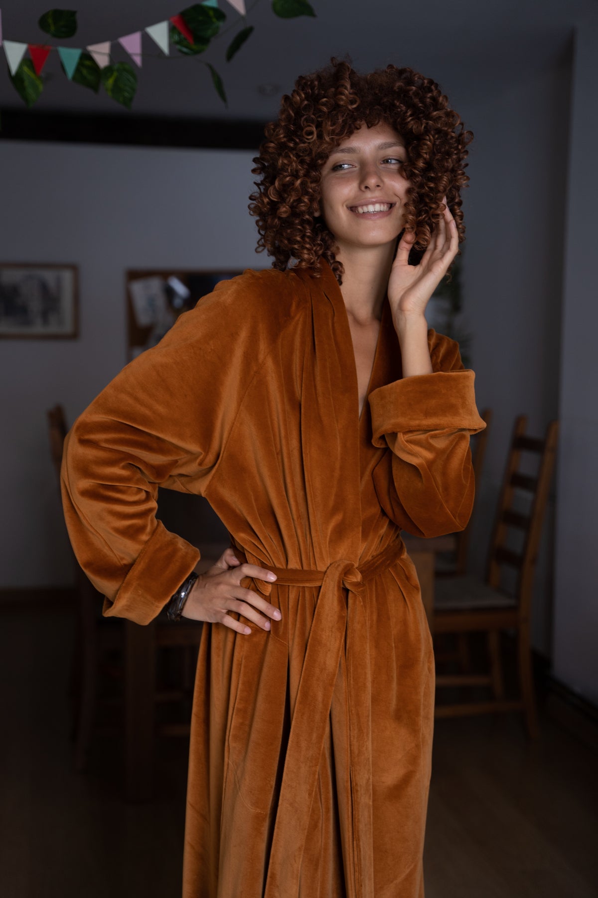 «CARAMELO» LONG ROBE bohemian style