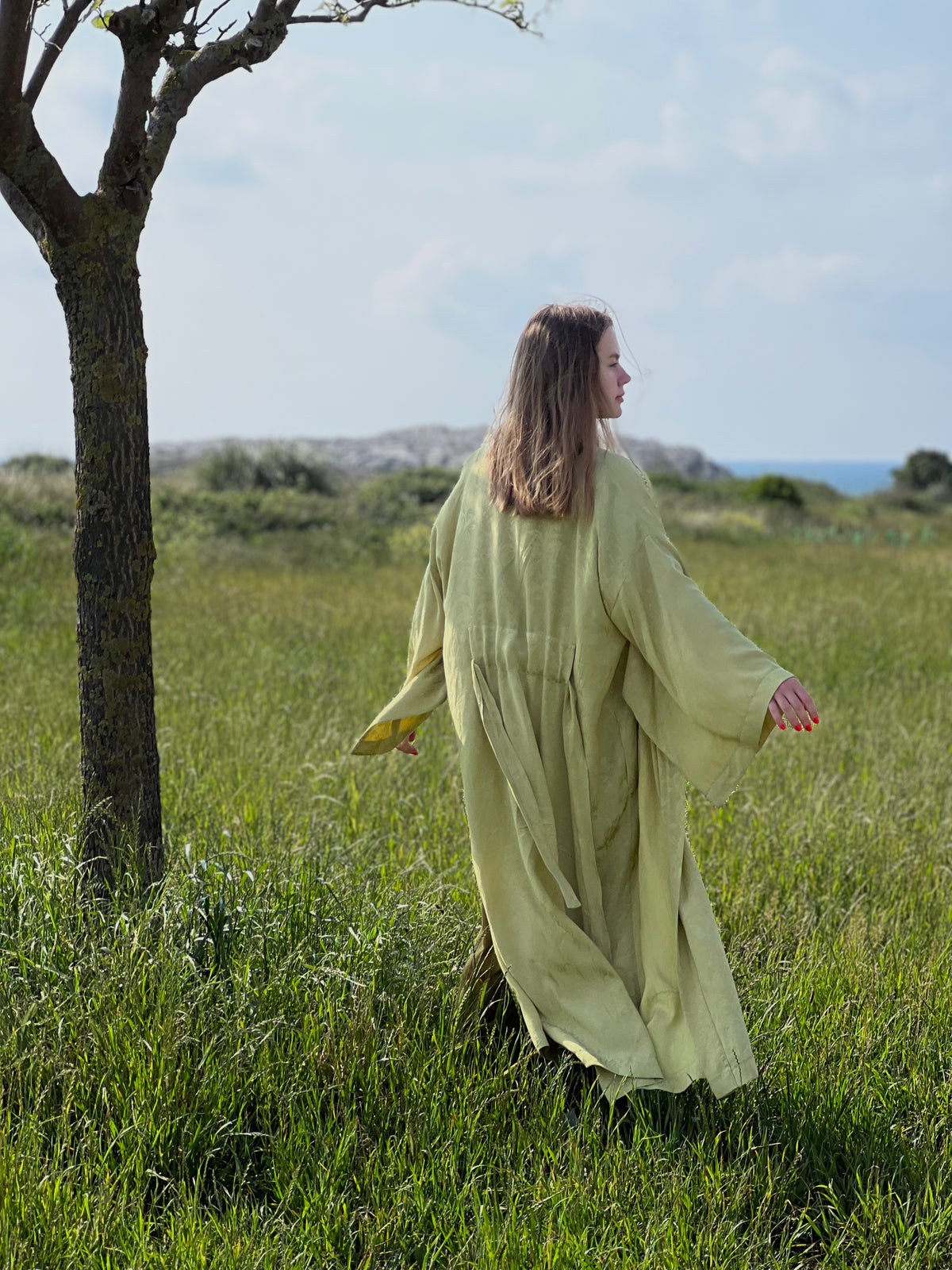 ECO KIMONO OLIVE - Helena Muza