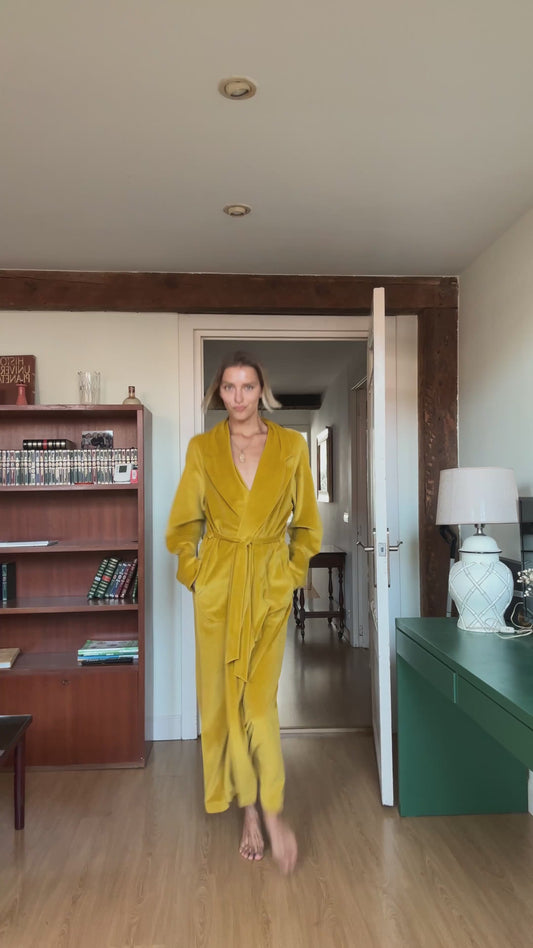 «MUSTARD» ROBE - Helena Muza