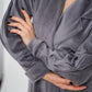 «LAVENDER-GRAY» ROBE - Helena Muza